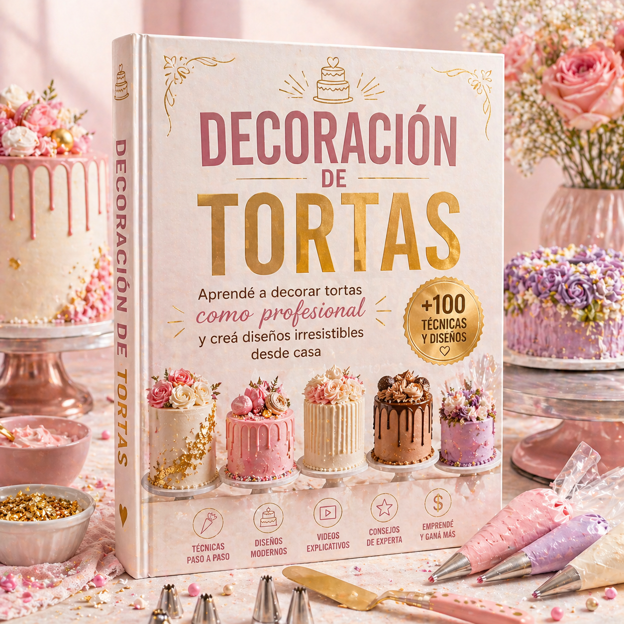 DECORACION DE TORTAS. Aprendé a decorar tortas como profesional y creá diseños irresistibles.